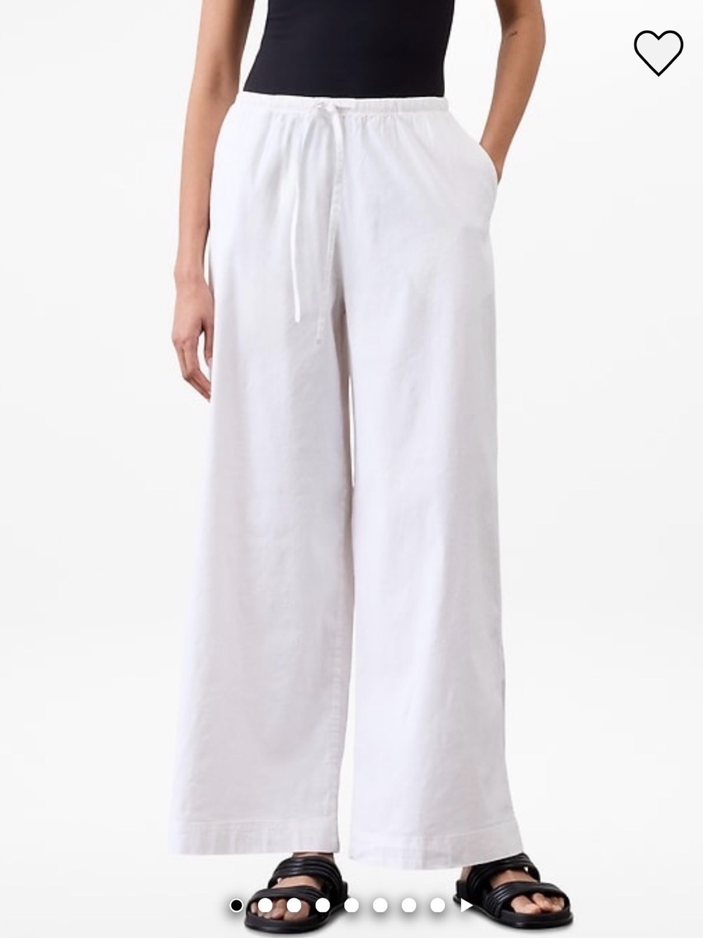 Paradise Mid Rise Wide Leg Pants - White